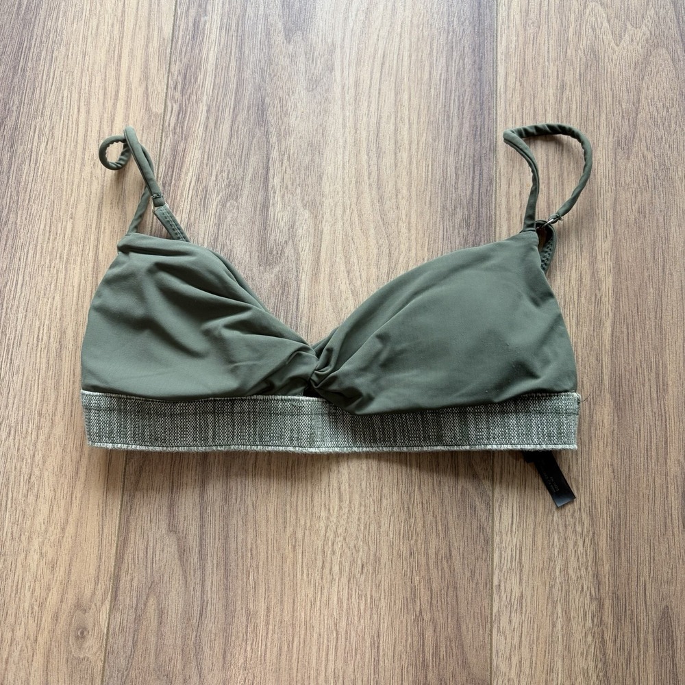 Vix Paula Hermanny Bikini Top A Cup Size‎ Small Padded Green Beach Swim
